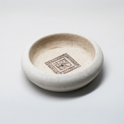 SD Round Riverstone Soap Holder (White)
