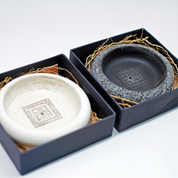 SD Round Riverstone Soap Holder (White)