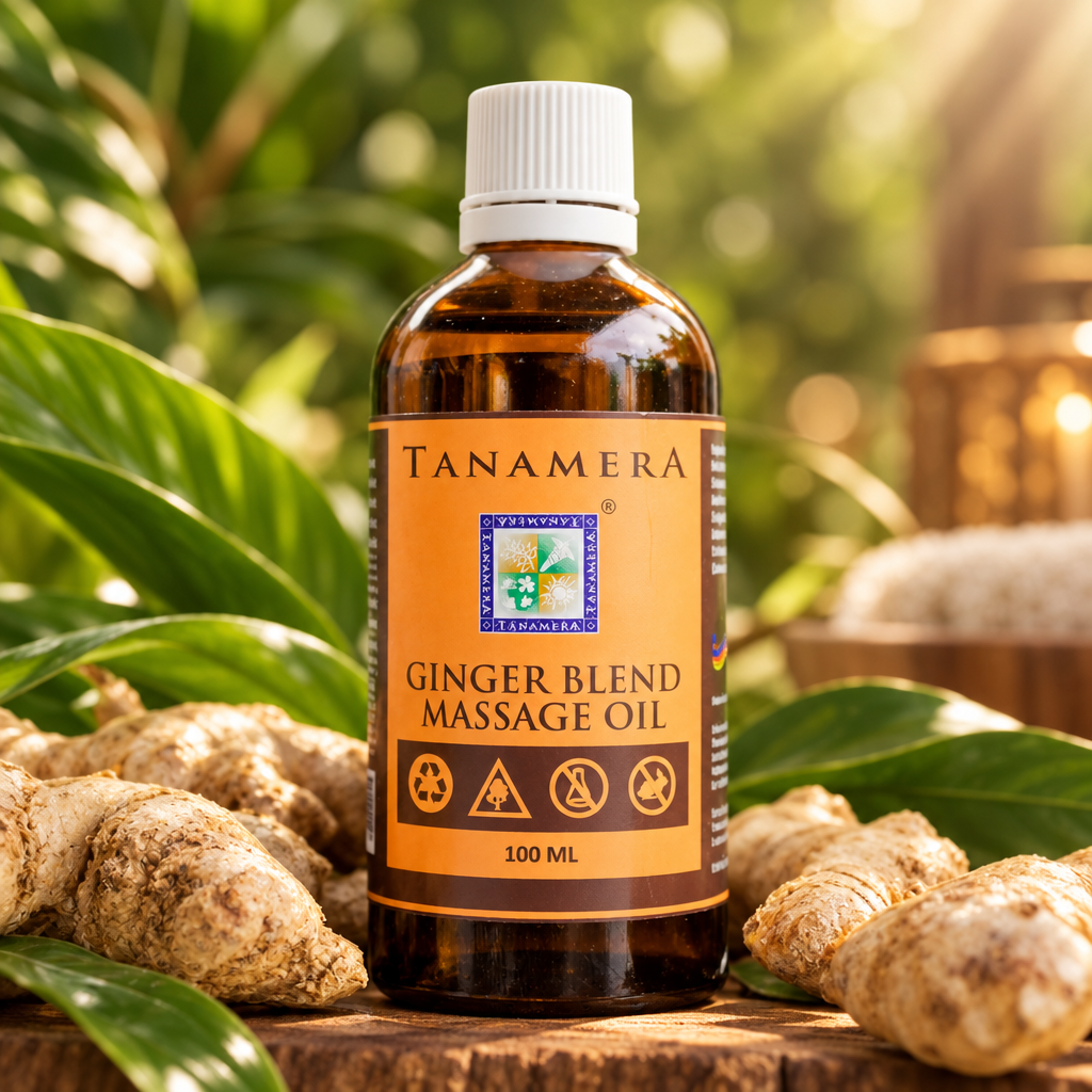 tanamera natural ginger blend massage oil with ginger
